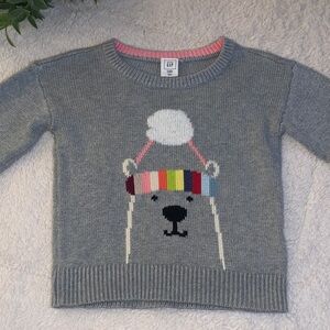 GAP Gray Polar Bear Sweater 3 EUC